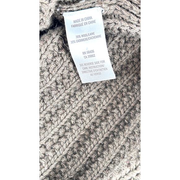 Theory Boseley Fine Haven Wool Cashmere Sweater M L Poncho Army Green Oversized - Picture 5 of 9